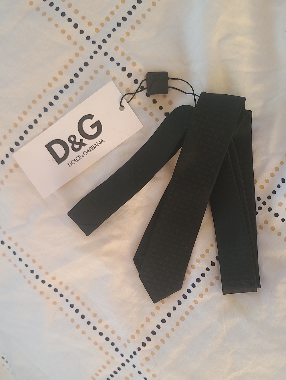 D&G Skinny Black Tie